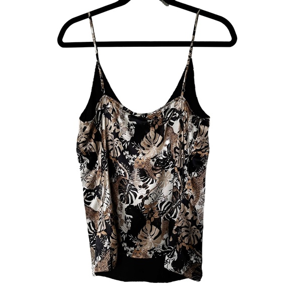 New! | L’AGENCE | Gabriella Tank | Tonal Black Panther Jungle | XS/T - Picture 3 of 7